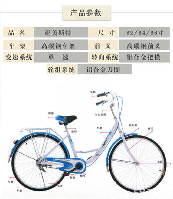 远洋城金鸽专卖店,女式自行车199元